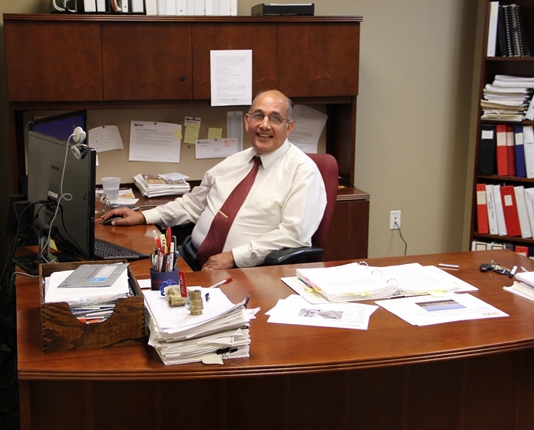 Dr. Eldiwany in his office at the Kalsi Engineering Sugar Land facility.