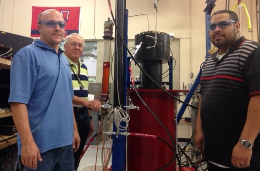 These technicians did such a good job of assembling and instrumenting our fixture for testing RCD seals that what commenced as a fixture shakedown test ended up being a useful R&D test.