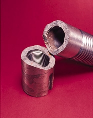 Figure 1: Torsional overload resulted in failure of a threaded tubular connection.