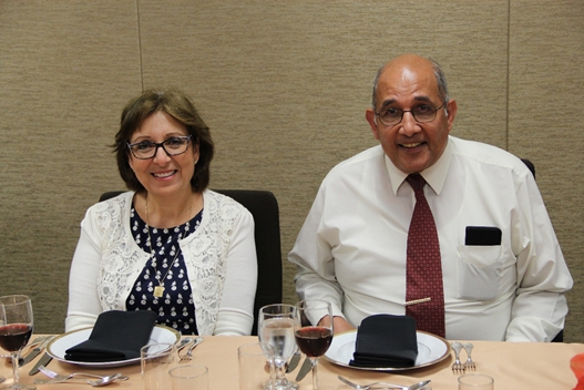 Dr. Bahir Eldiwany and wife Dr. Magda Eldiwany at the dinner celebrating Bahir's three decades of service to Kalsi Engineering, Inc.