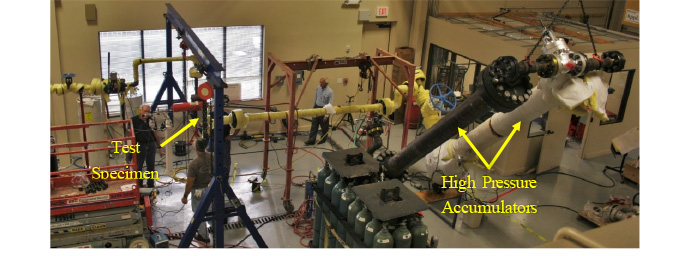 Figure 2: Kalsi Engineering designed, manufactured, and assembled a high-pressure flow loop. The flow loop was used to test a ball valve and quantify the torque required torque to operate the valve. The successful test program allowed the plant to continue operation.