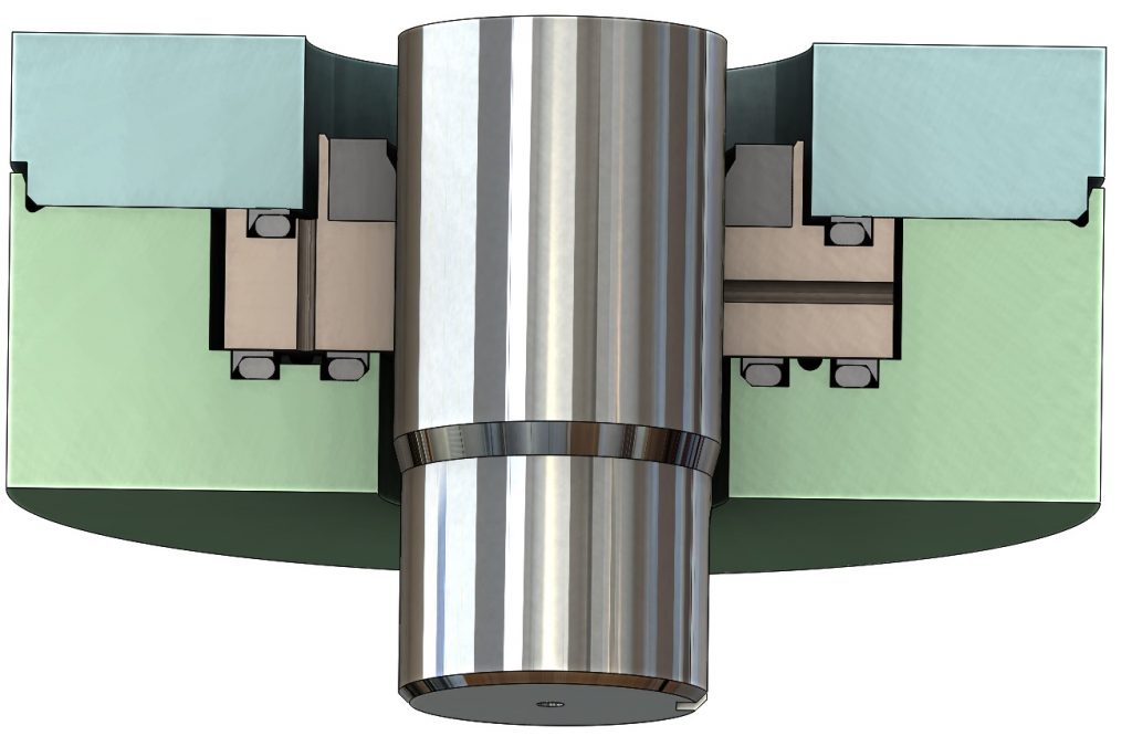 high pressure seal assembly. diagram of a floating metal backup ring