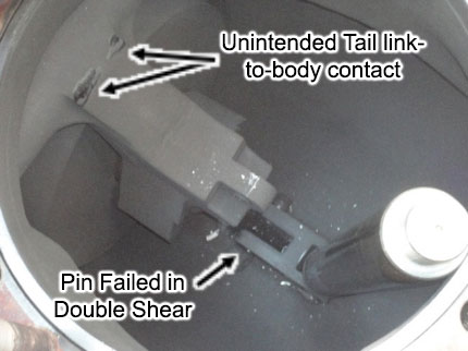 Figure 1: View into the MSIV with Stem Separated from Swing-Check Disc