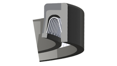 KLS lip seals have hydrodynamic waves that engage the shaft during high pressure operation. The waves of this revolutionary lip seal design pump lubricant into the dynamic sealing interface during shaft rotation, which reduces friction, wear, and seal-generated heat. This allows KLS seals to operate at higher pressures and speeds, compared to conventional lip seal designs.